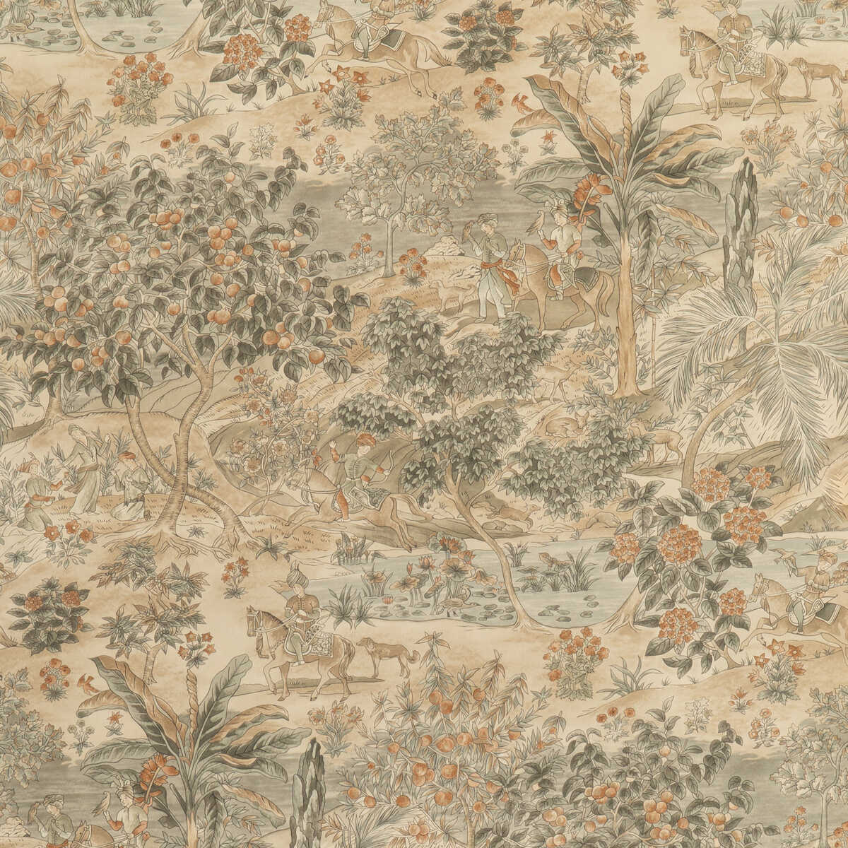 Ramayana - Woodsmoke - G P & J BAKER Wallpaper