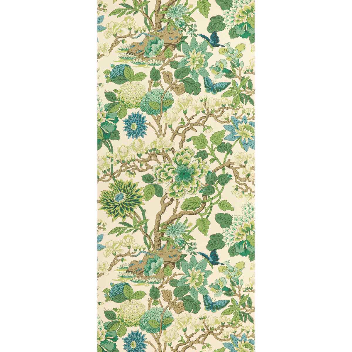 Bw4509220 Magnolia Emerald Teal G P J Baker Wallpaper
