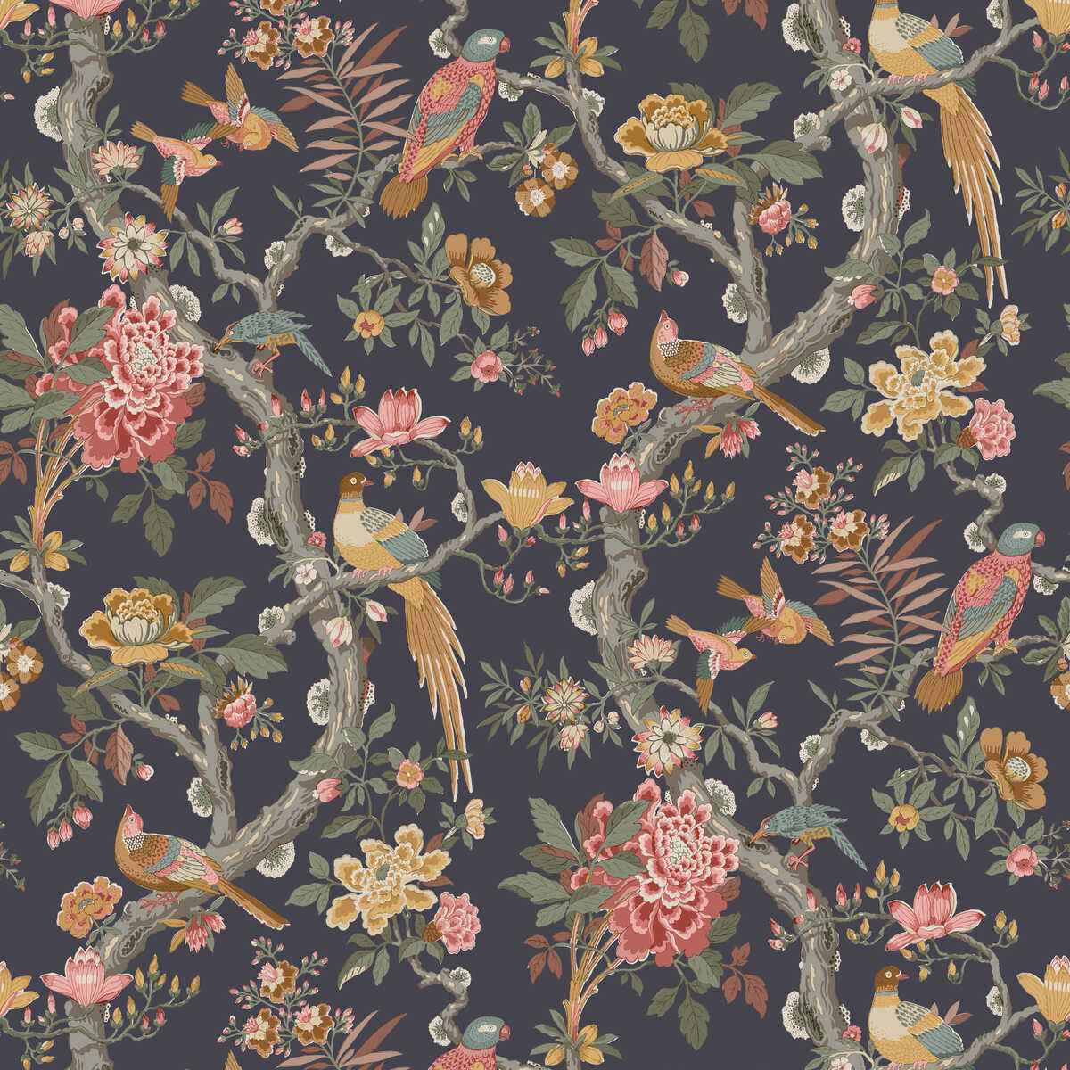 Bw4509480 Eltham Charcoal Jewel G P J Baker Wallpaper