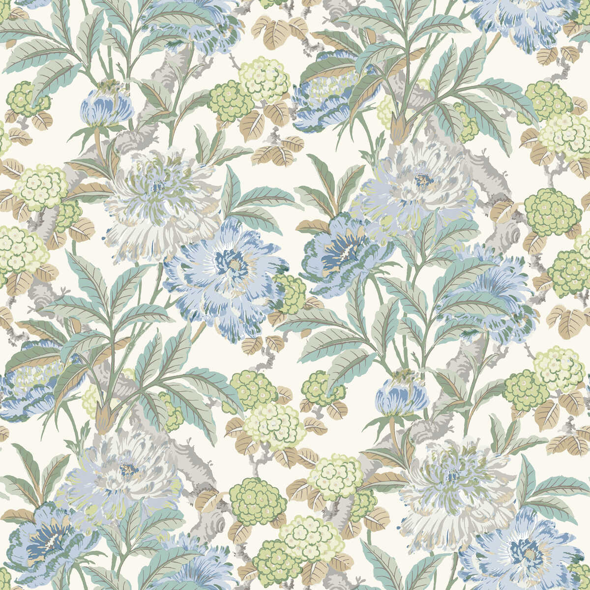Summer Peony - Aqua