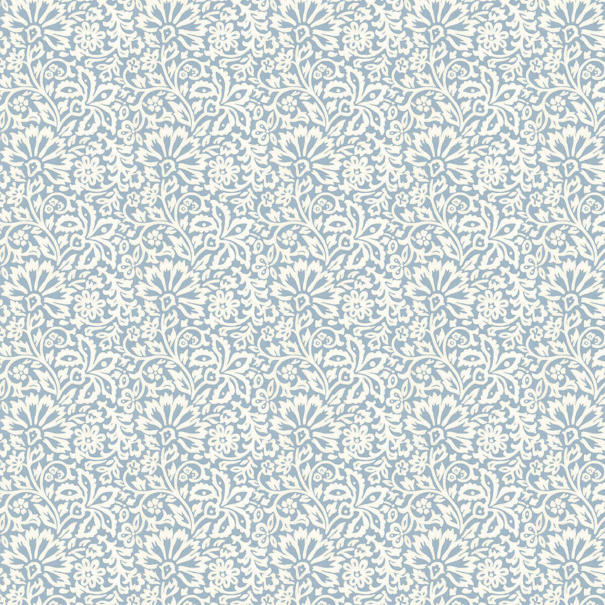 Flora - Blue - G P & J BAKER Wallpaper