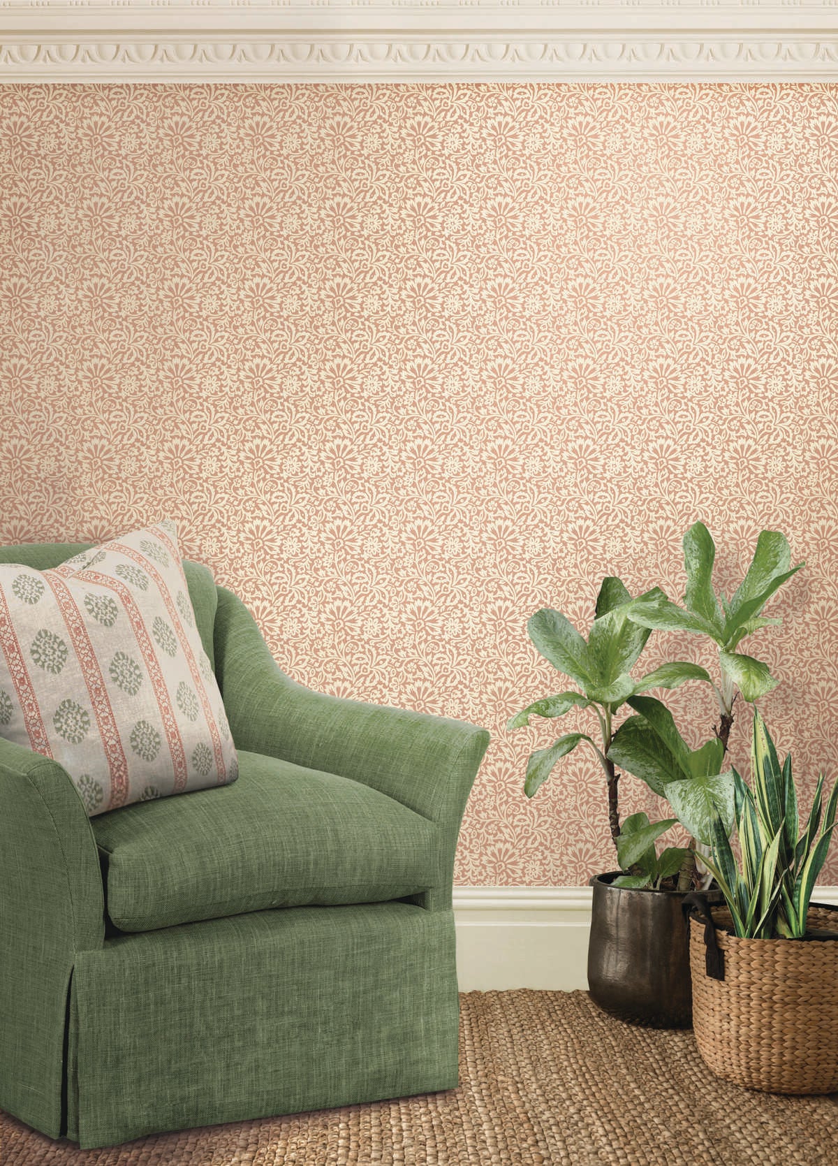 Flora - Blush - G P & J BAKER Wallpaper