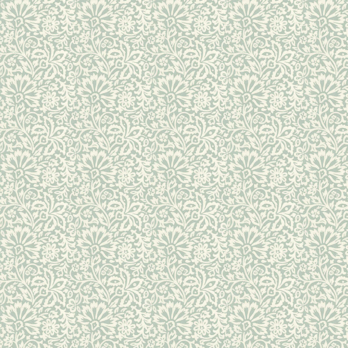 Flora - Aqua - G P & J BAKER Wallpaper