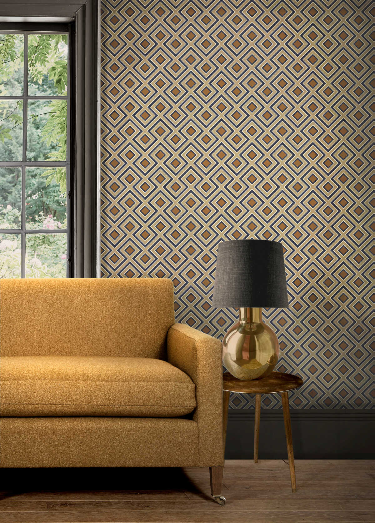 La Fiorentina Small - Indigo - G P & J BAKER Wallpaper