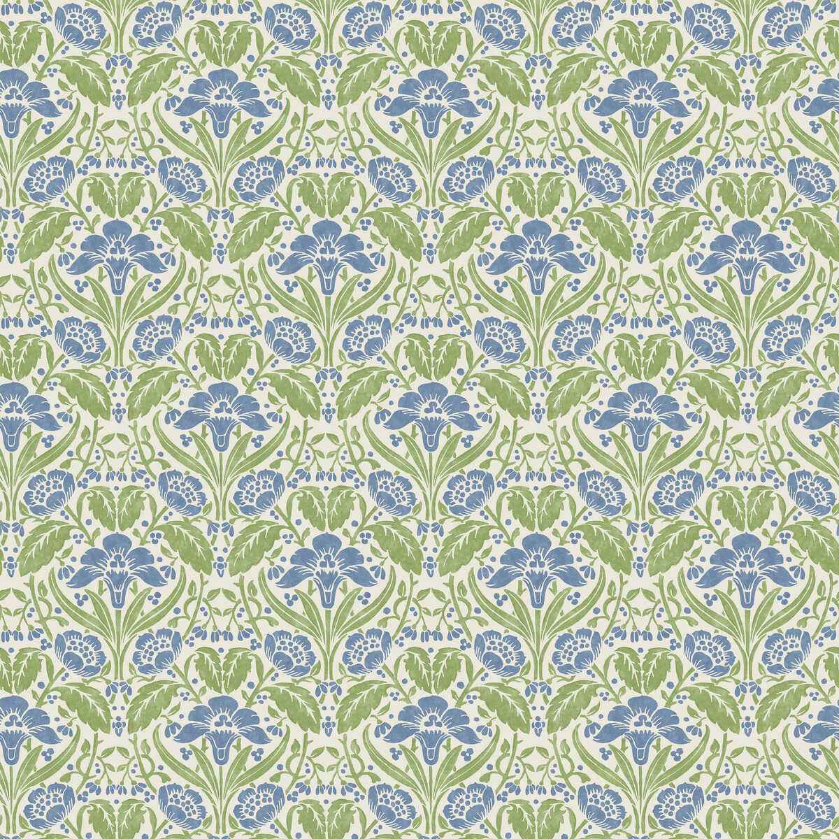 Bw4510120 Iris Meadow Blue Green G P J Baker Wallpaper