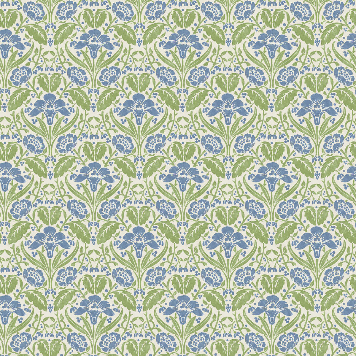Iris Meadow - Blue/Green - G P & J BAKER Wallpaper