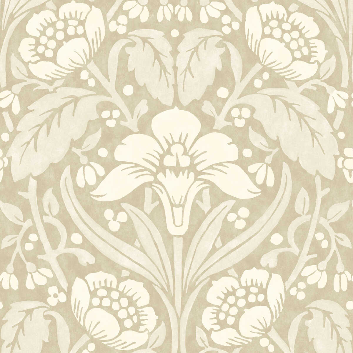 Iris Meadow - Linen - G P & J BAKER Wallpaper