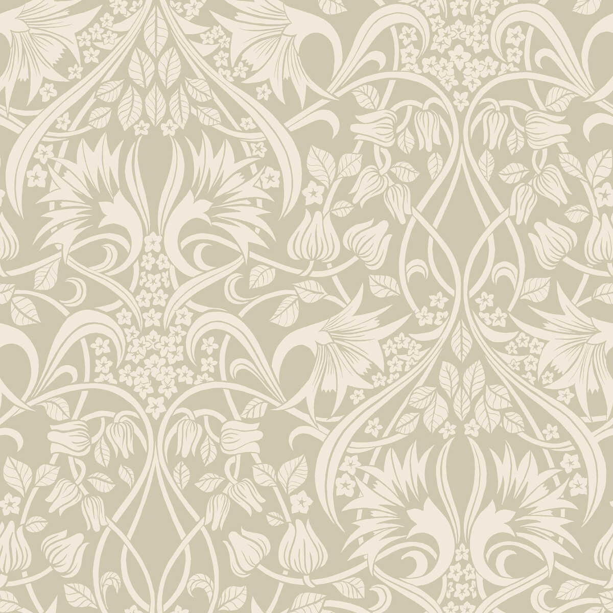 Fritillerie - Linen - G P & J BAKER Wallpaper