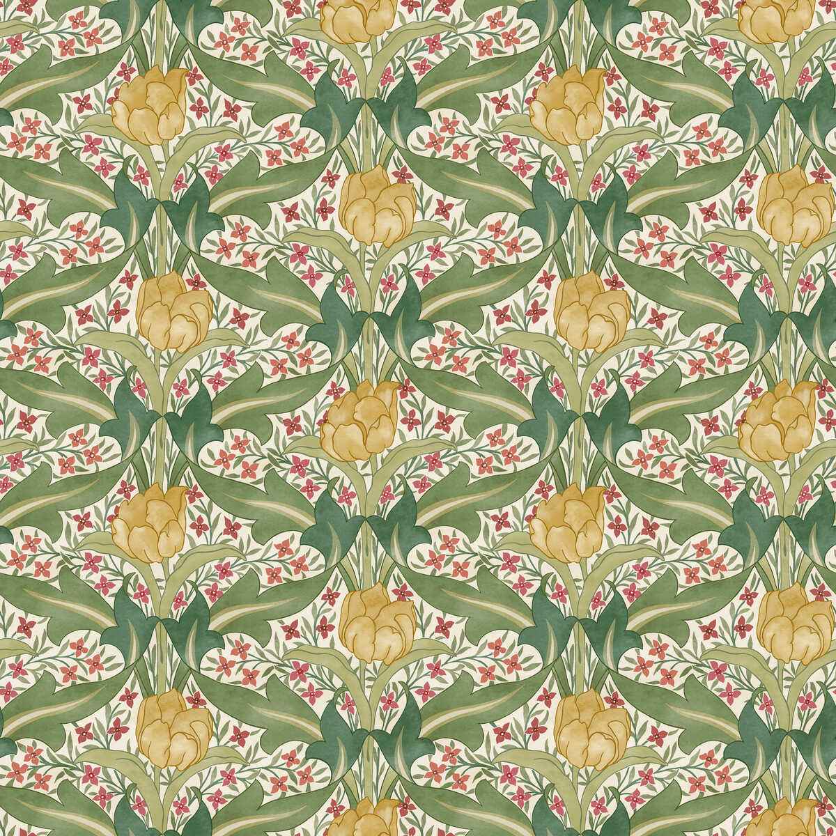 Bw4510410 Tulip Jasmine Red Green G P J Baker Wallpaper