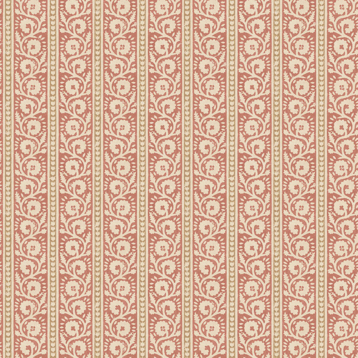Bibury - Red/Sand - G P & J BAKER Wallpaper