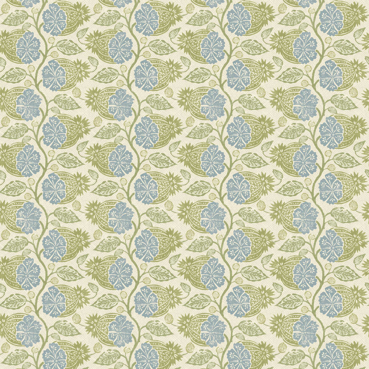 Calcot - Green/Blue - G P & J BAKER Wallpaper