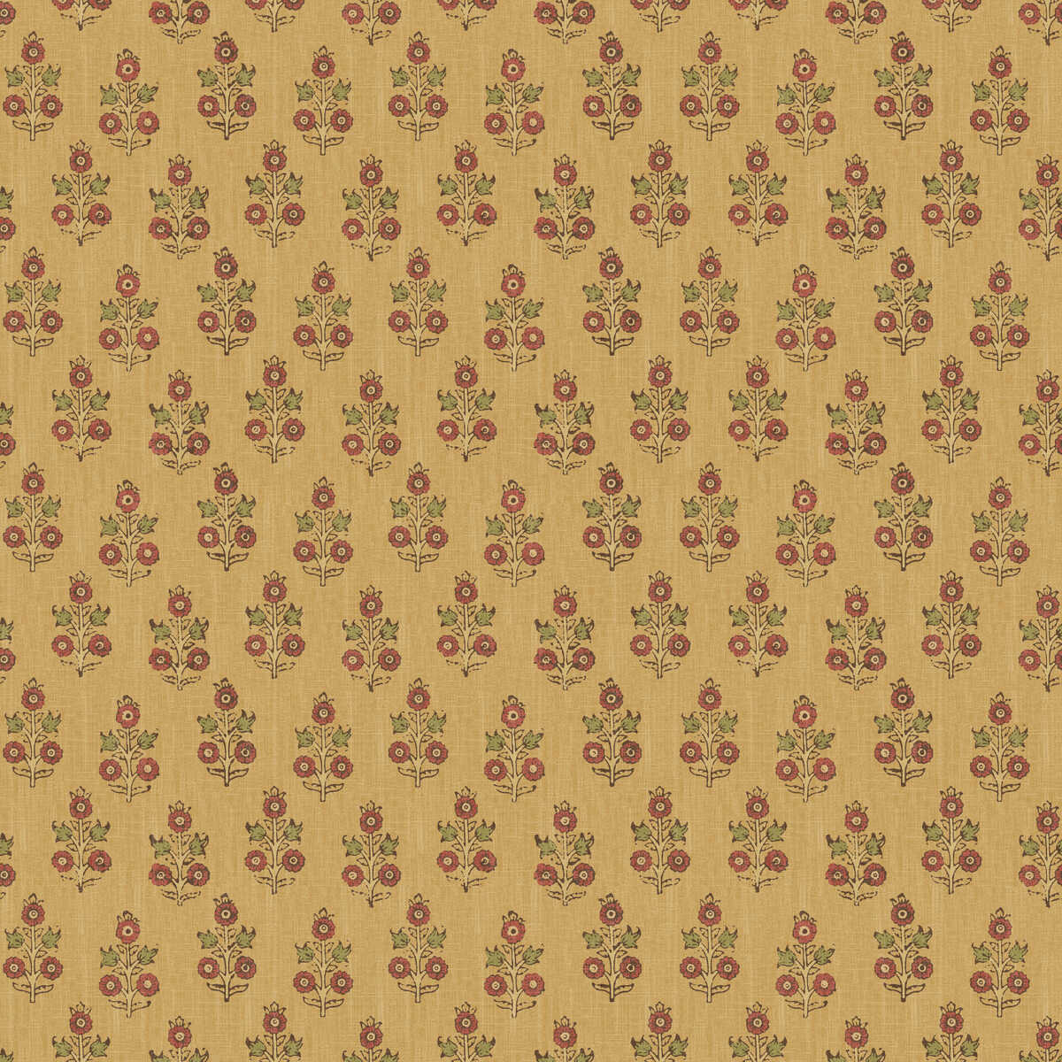 Poppy Sprig - Ochre - G P & J BAKER Wallpaper