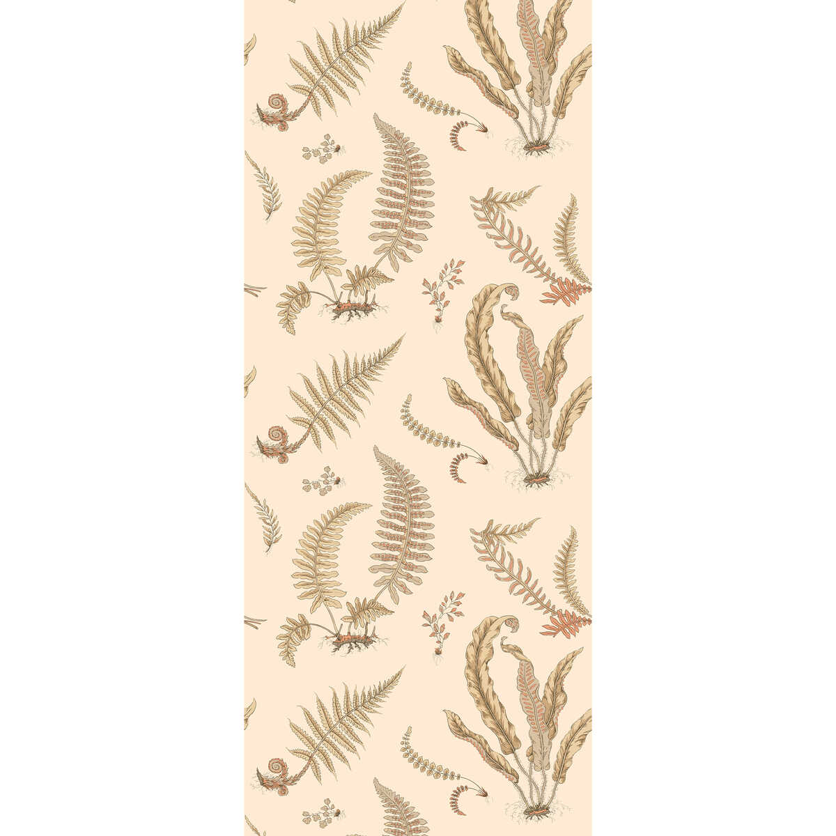 Ferns - Parchment - G P & J BAKER Wallpaper