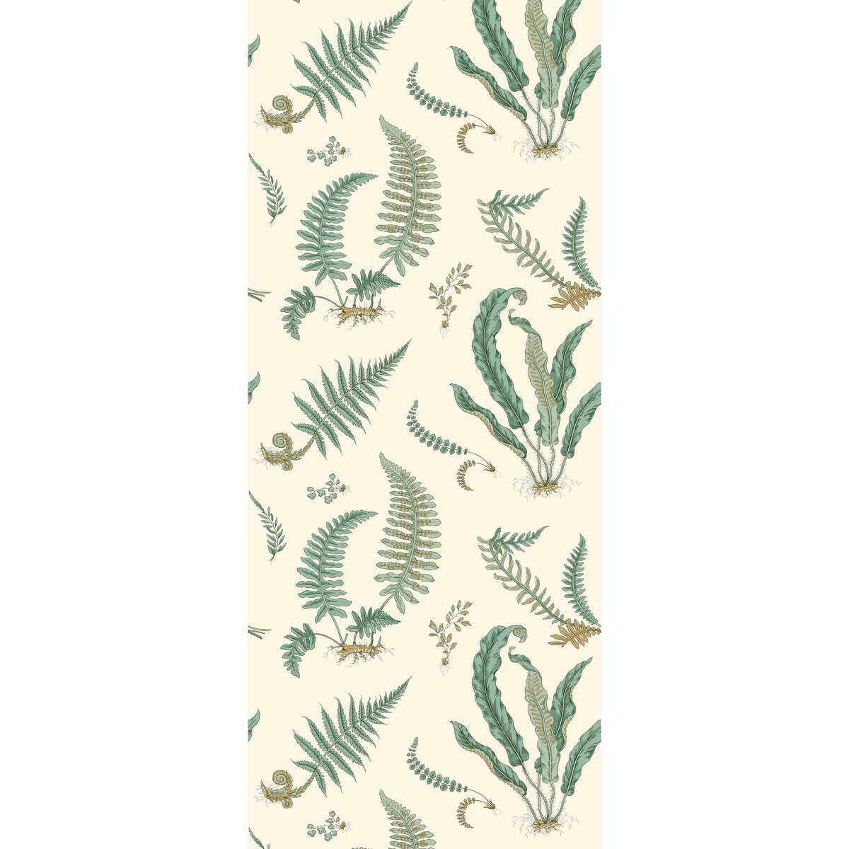 Ferns - Verdigris - G P & J BAKER Wallpaper