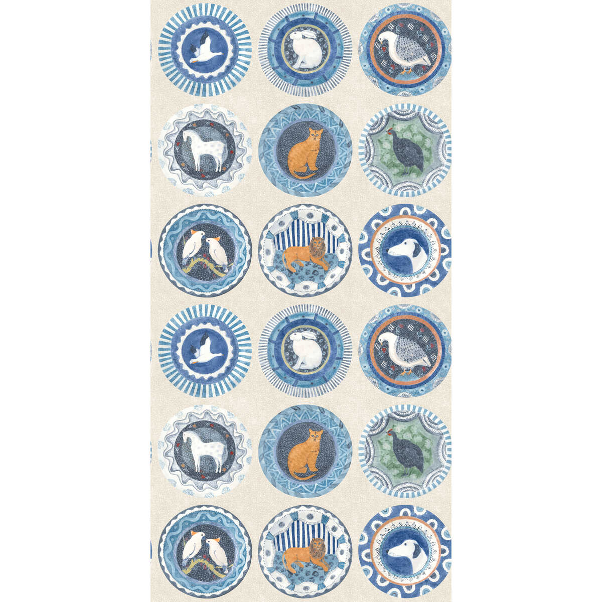 Robina'S Dinner Party - Blue - G P & J BAKER Wallpaper