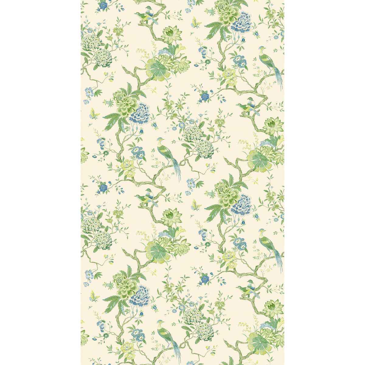 Bw4512810 Oriental Bird Green Blue G P J Baker Wallpaper