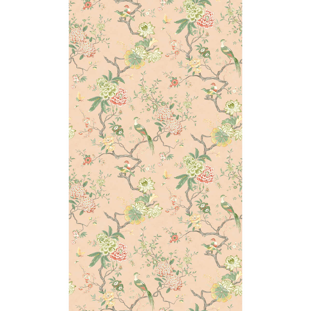 Oriental Bird - Blush - G P & J BAKER Wallpaper