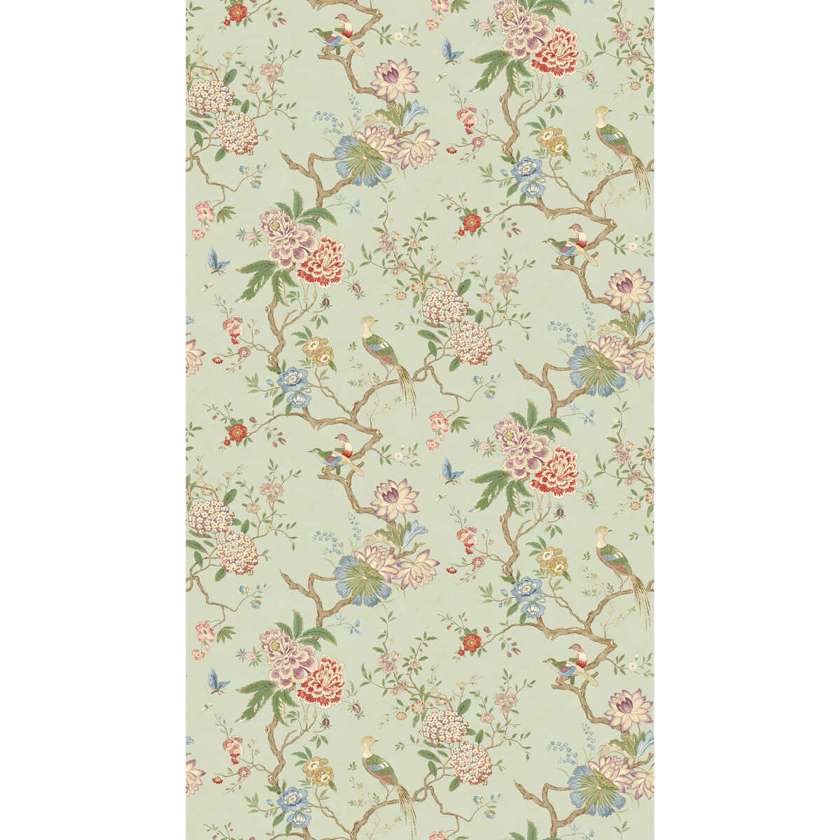 Oriental Bird - Eau De Nil - G P & J BAKER Wallpaper