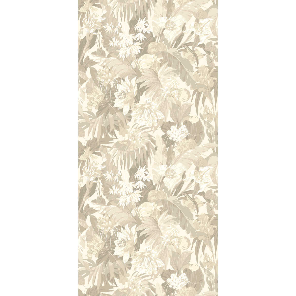 Tropical Floral - Stone - G P & J BAKER Wallpaper