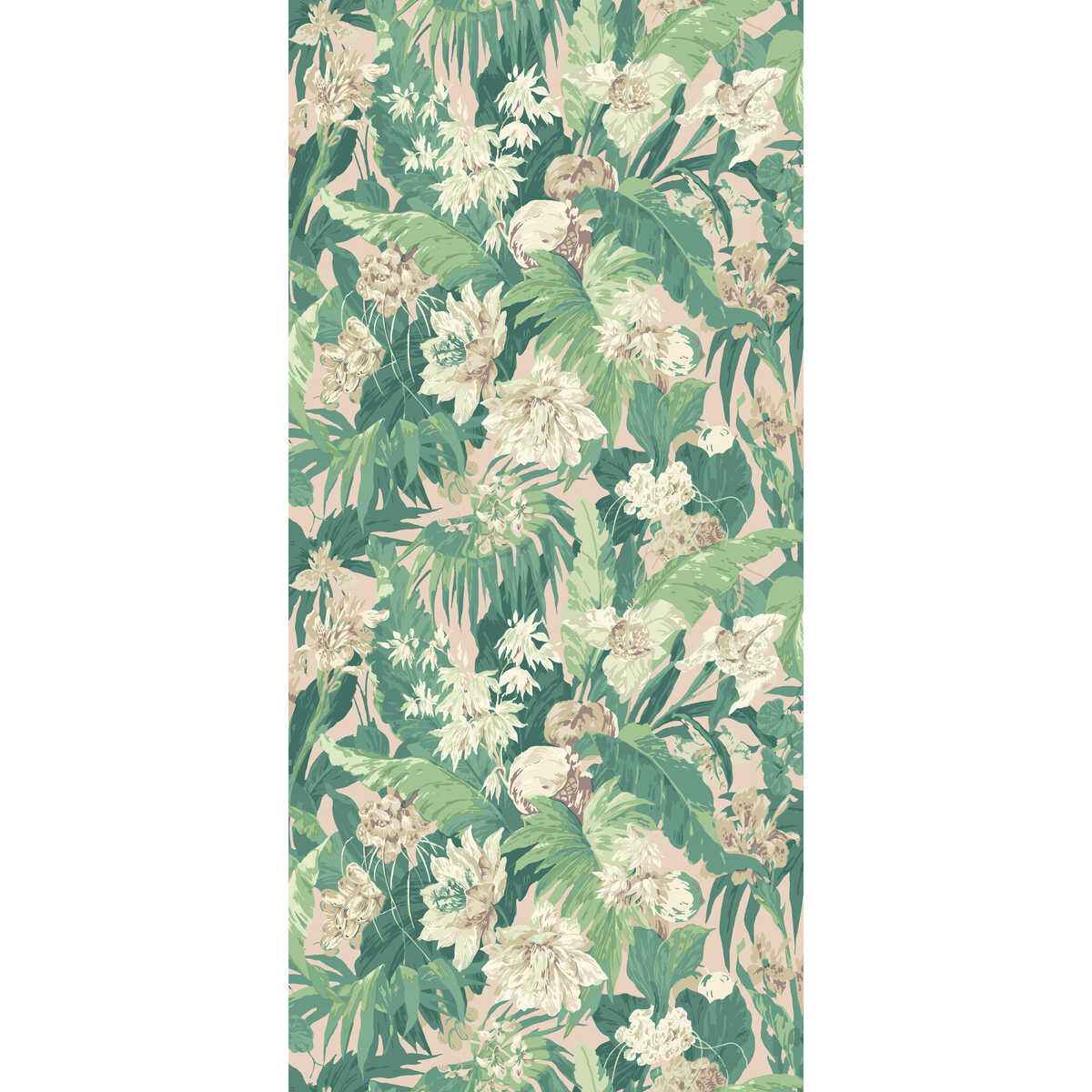 Bw4513250 Tropical Floral Blush Green G P J Baker Wallpaper