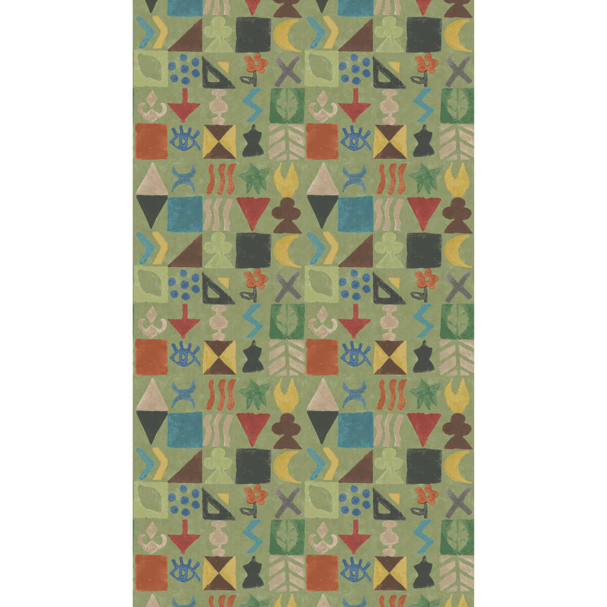 Potato Print - Green - G P & J BAKER Wallpaper