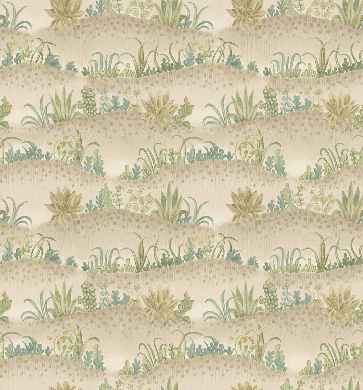 Garden Tapestry - Soft Blue/Green - G P & J BAKER Wallpaper