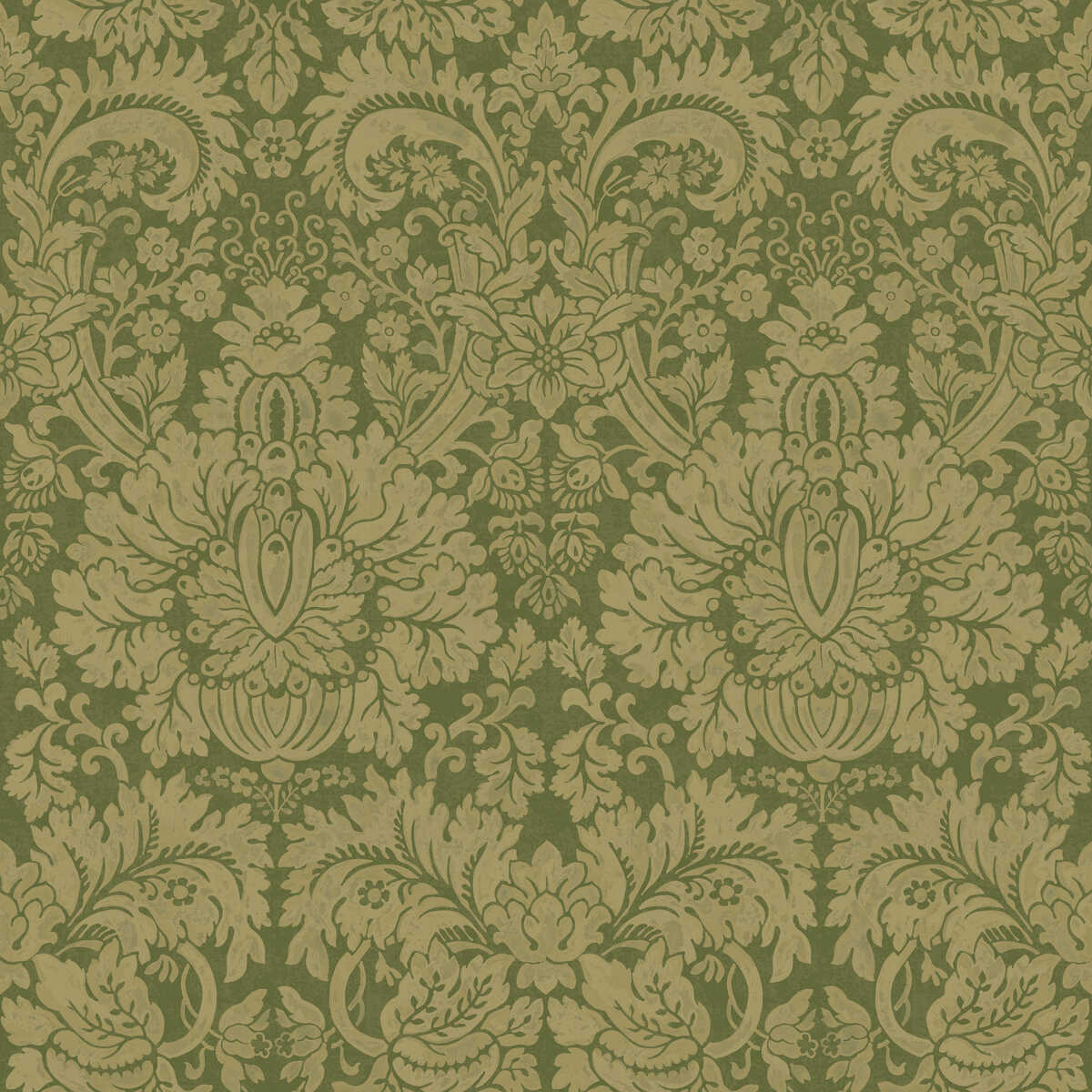 Queen'S Damask - Royal Green - G P & J BAKER Wallpaper