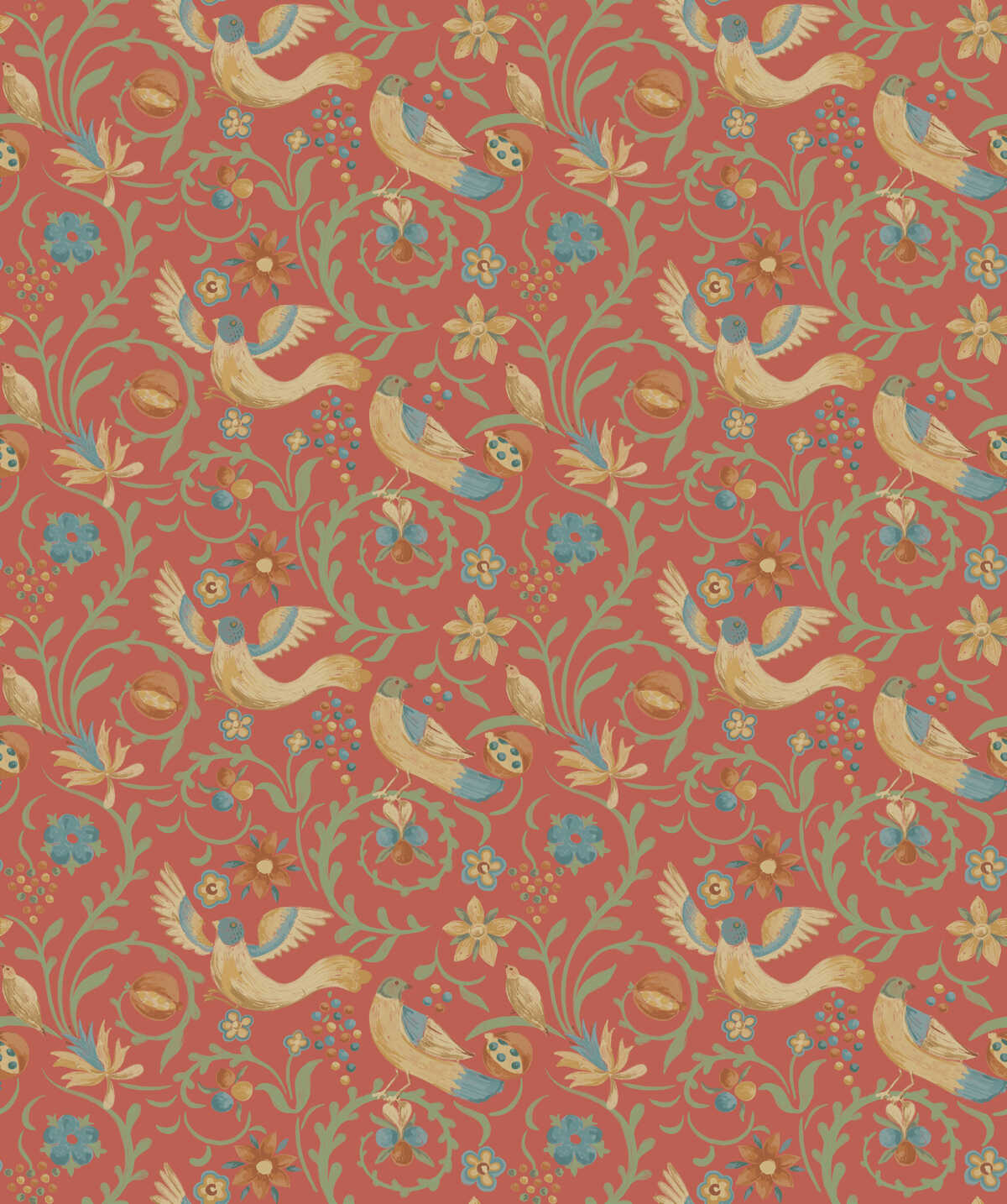 Royal Court - Red - G P & J BAKER Wallpaper
