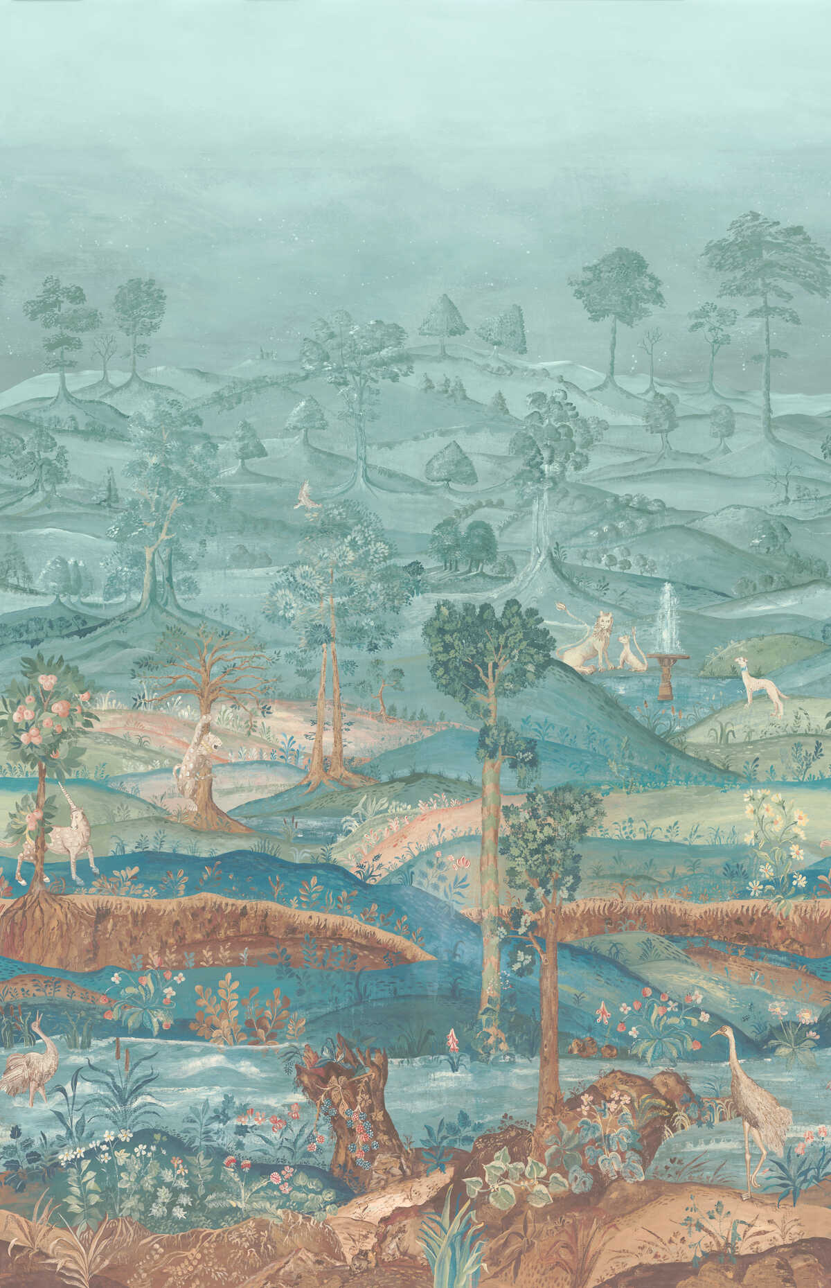 Royal Park Panel - Teal - G P & J BAKER Wallpaper