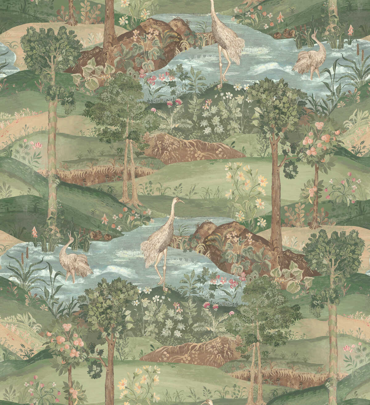 Palace Tapestry - Royal Green