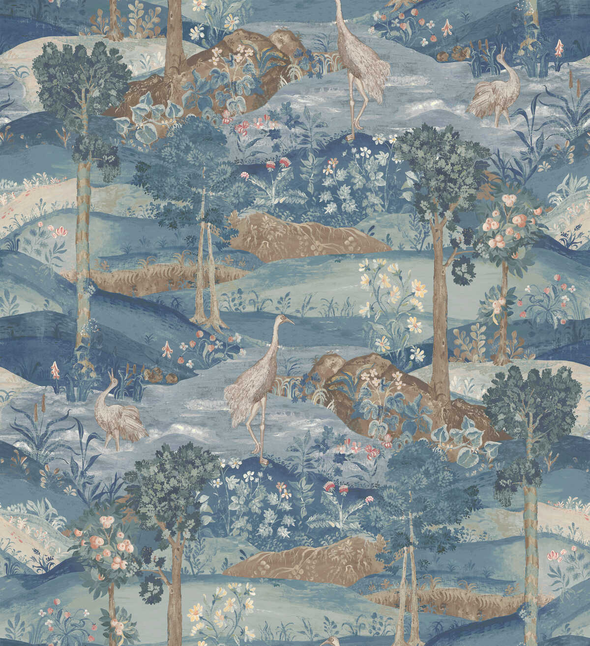 Palace Tapestry - Royal Blue - G P & J BAKER Wallpaper