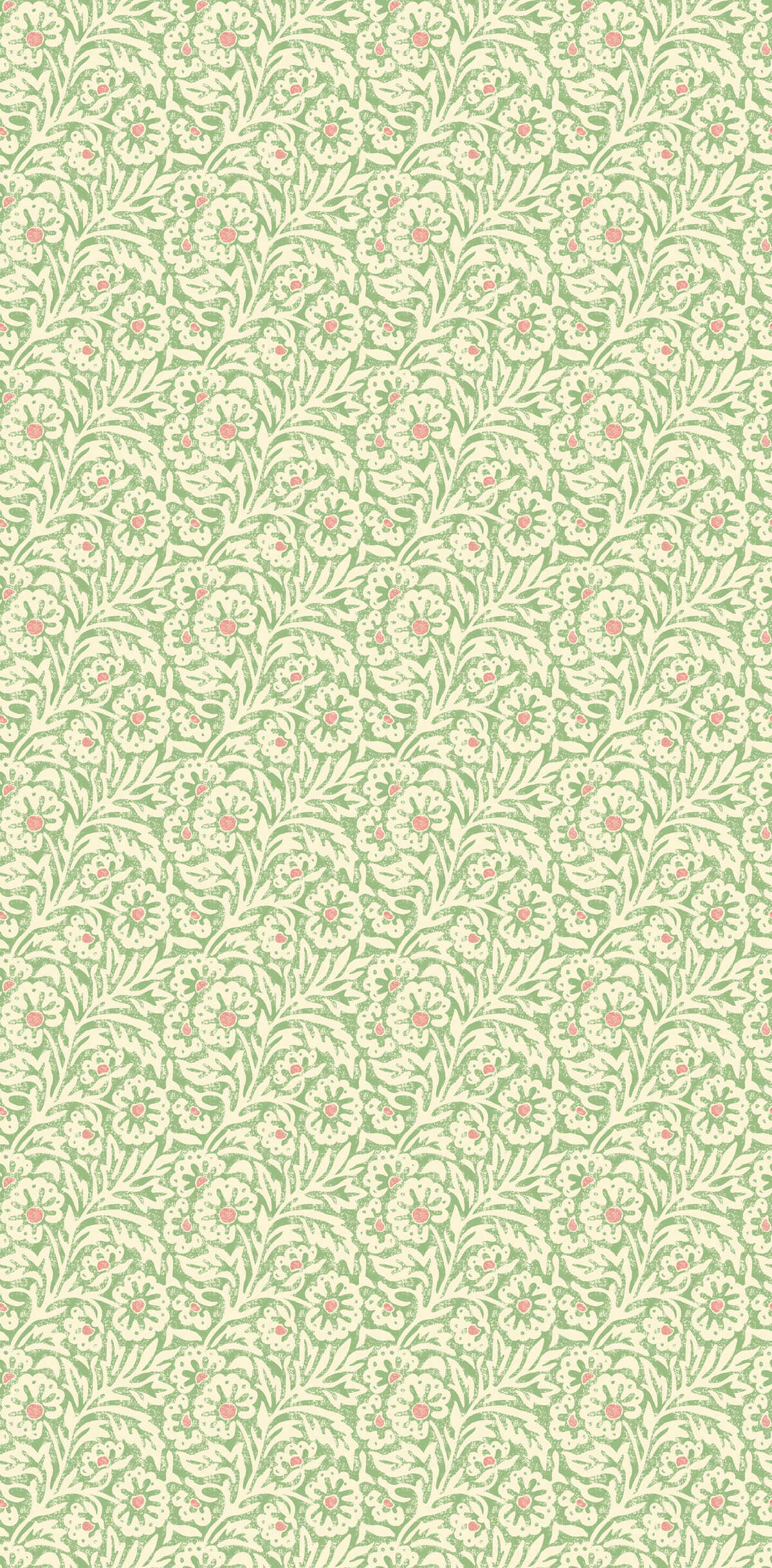 Flower Patch - Green - G P & J BAKER Wallpaper