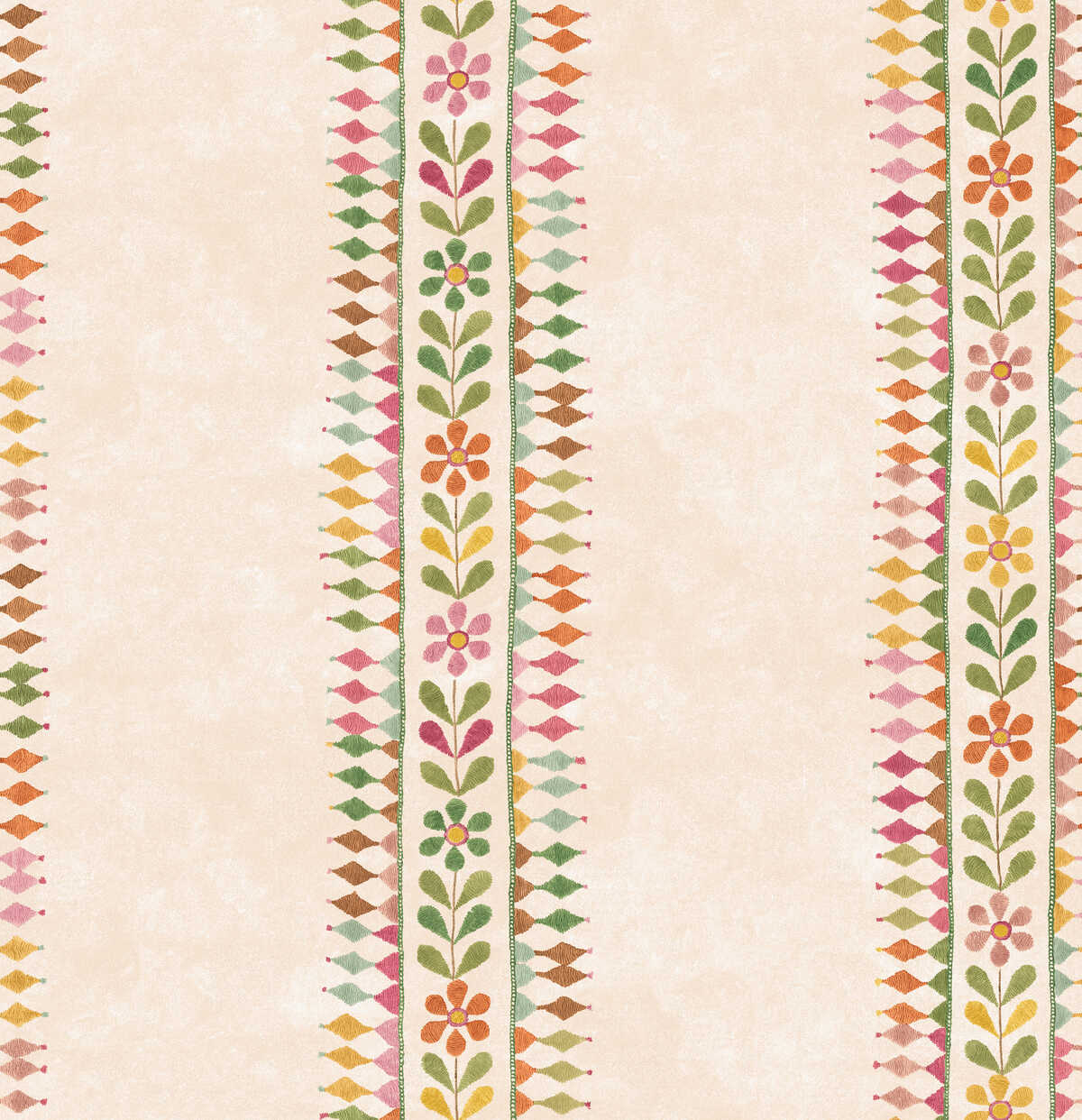 Flower Pot - Green/Pink - G P & J BAKER Wallpaper