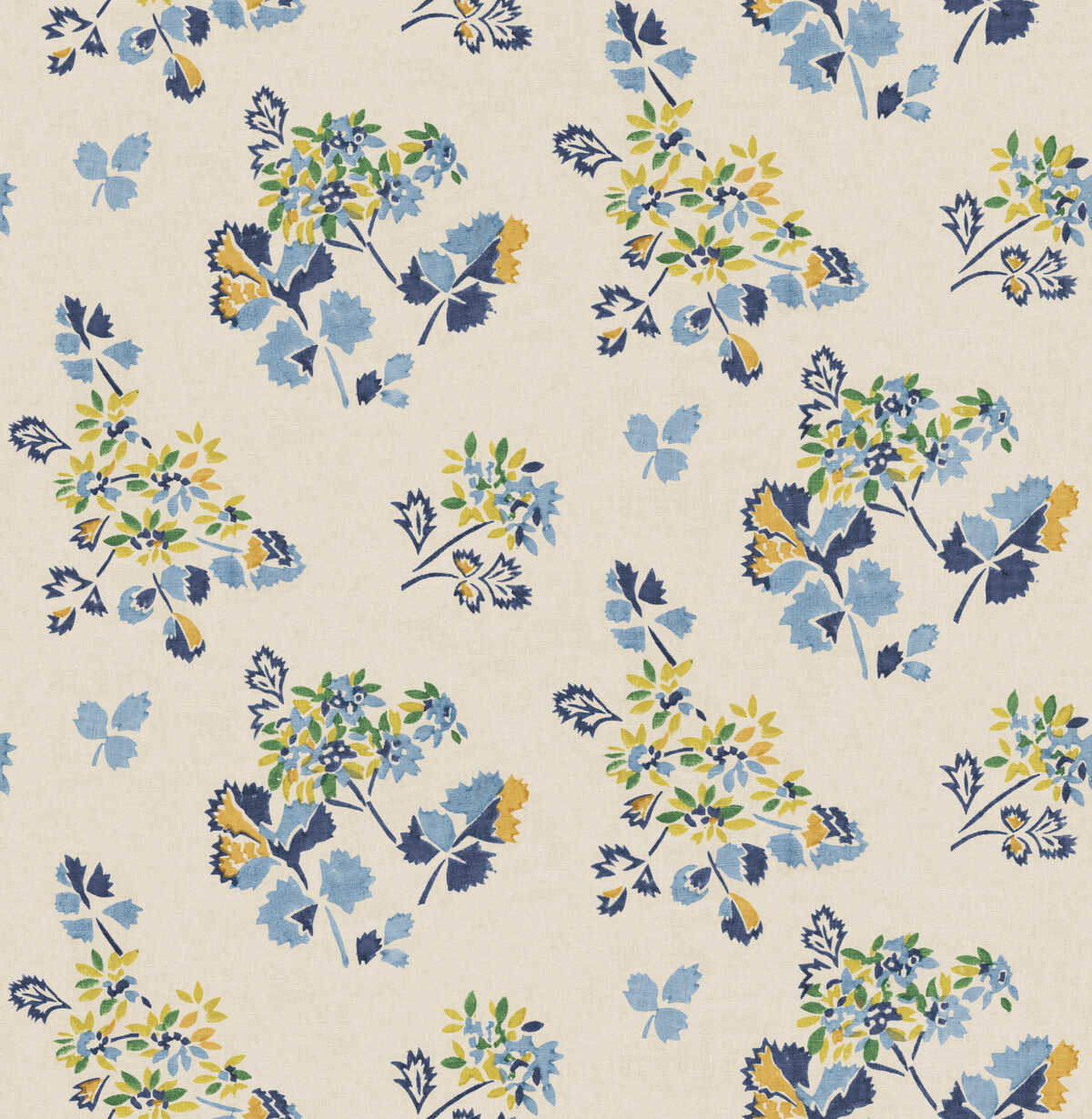 Forest Flower - Blue/Green - G P & J BAKER Wallpaper