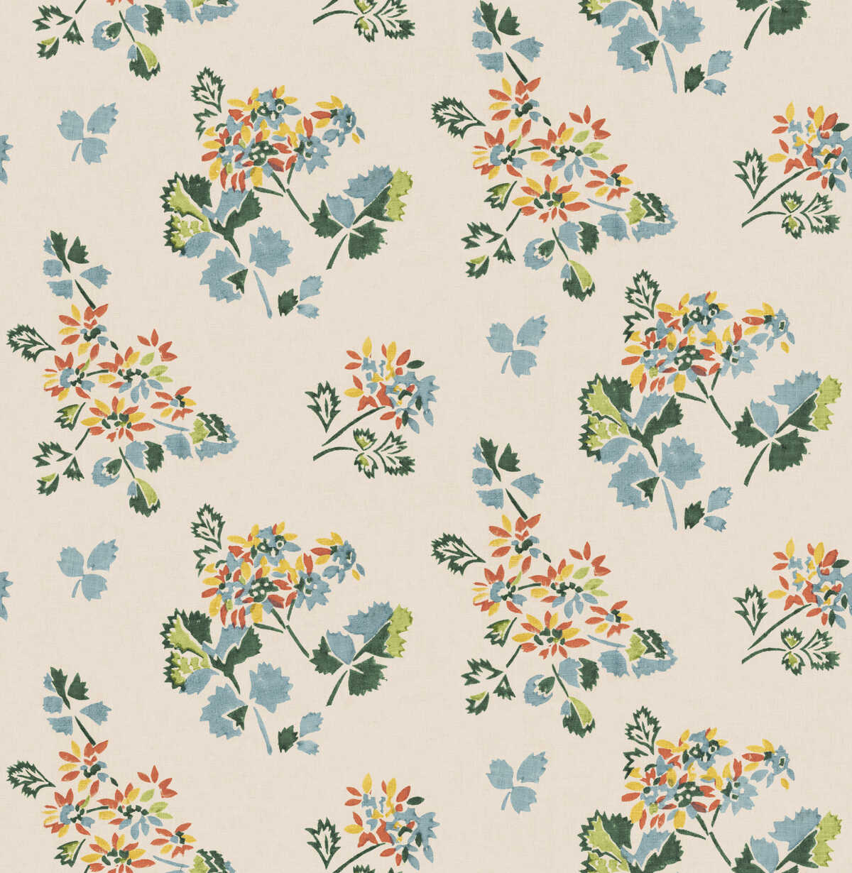 Forest Flower - Teal/Spice - G P & J BAKER Wallpaper