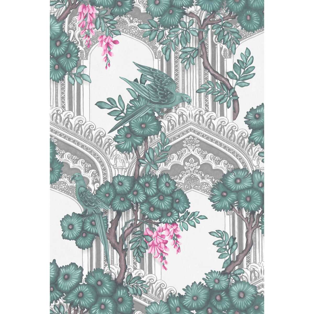 Babylon - Teal & Pink - COLE & SON Wallpaper