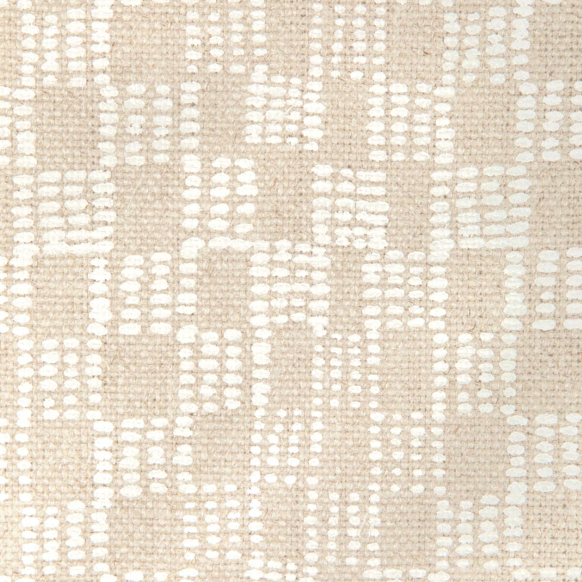 Beck - White/Natural - CAROLINE CECIL TEXTILES Fabric