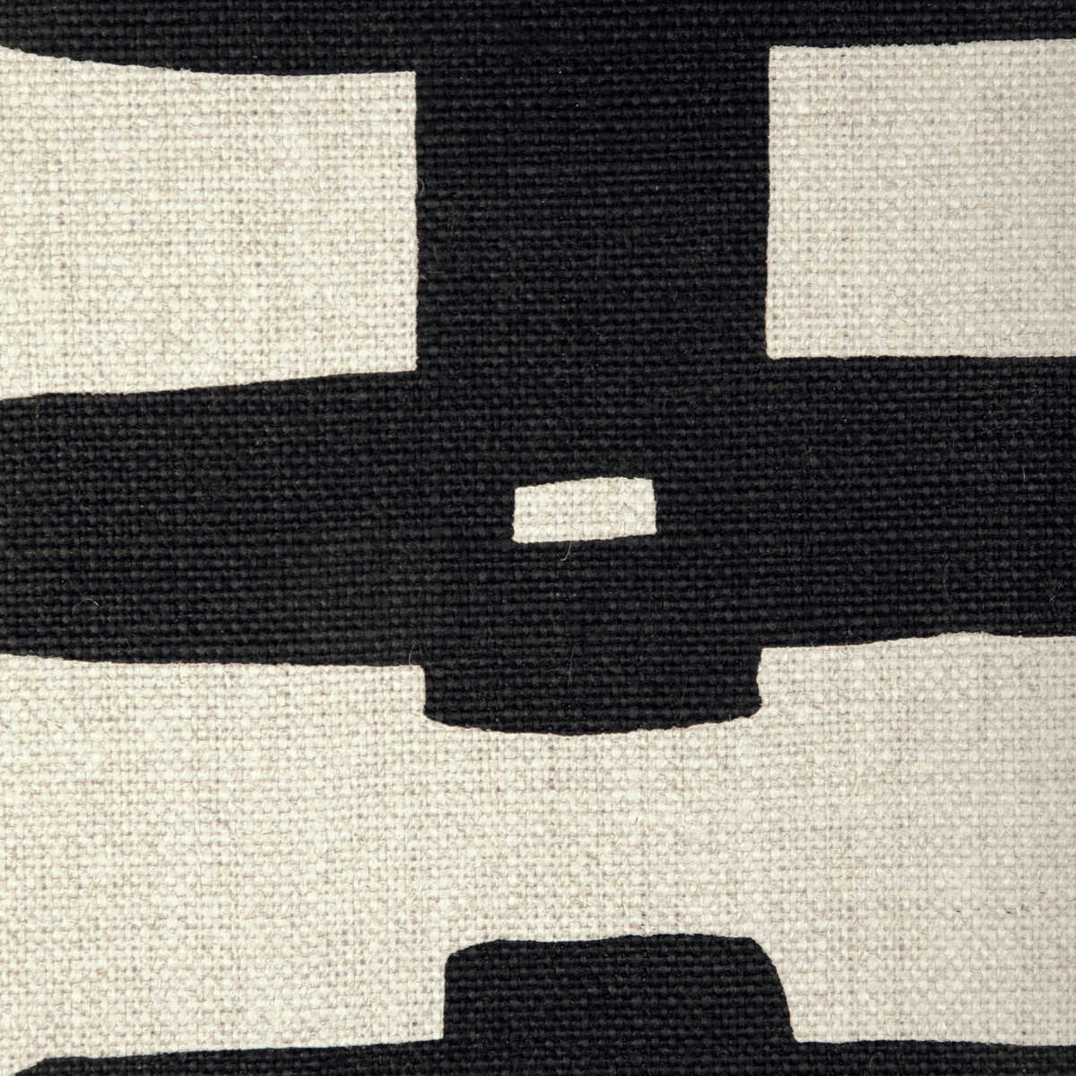 Bridge - Black/Natural - CAROLINE CECIL TEXTILES Fabric