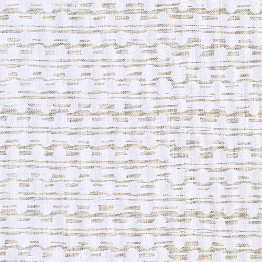 Gamal - White/Natural - CAROLINE CECIL TEXTILES Fabric