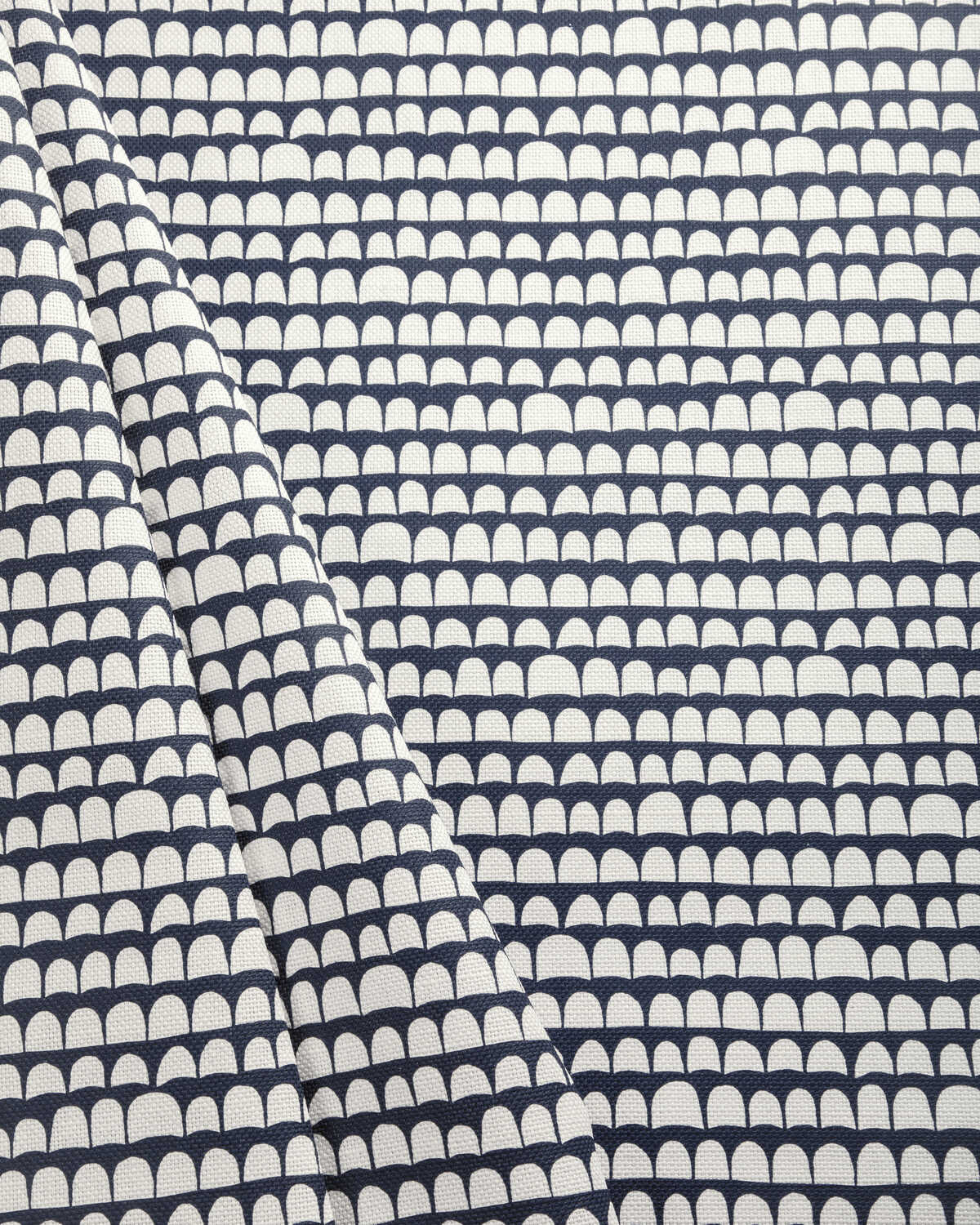 Hannu - Dark Navy/Oyster - CAROLINE CECIL TEXTILES Fabric