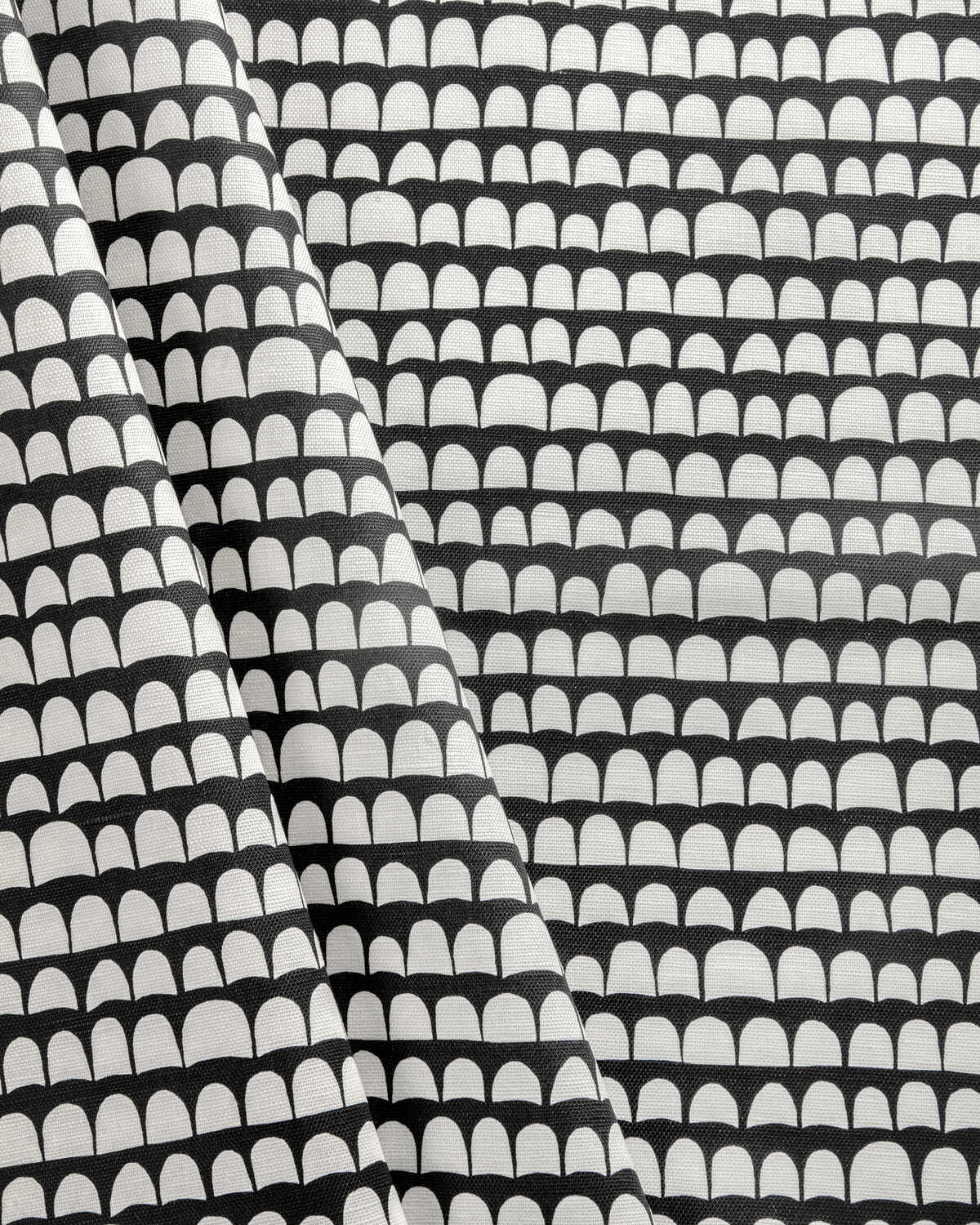 Hannu - Black/Ecru - CAROLINE CECIL TEXTILES Fabric