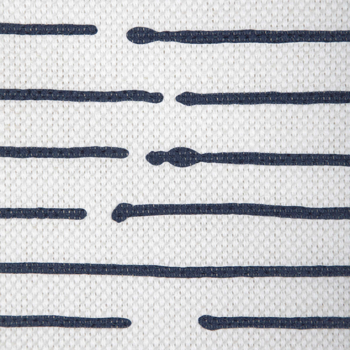 Ink Stripe - Dark Navy/Oyster - CAROLINE CECIL TEXTILES Fabric