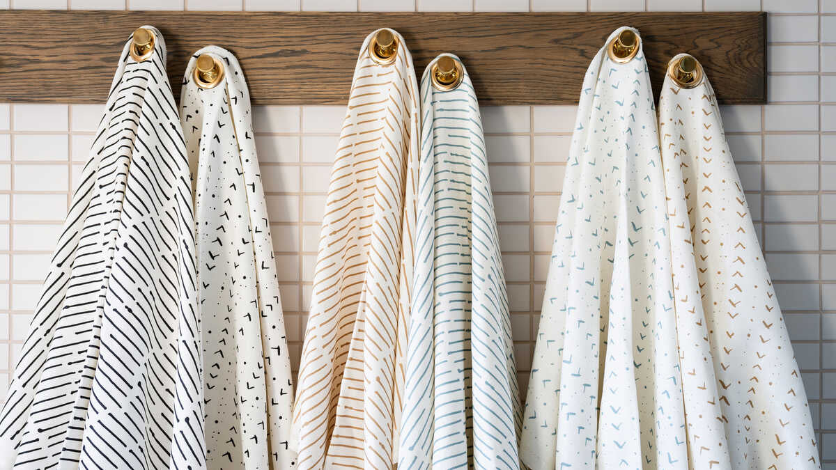 Ink Stripe - Cognac/Oyster - CAROLINE CECIL TEXTILES Fabric