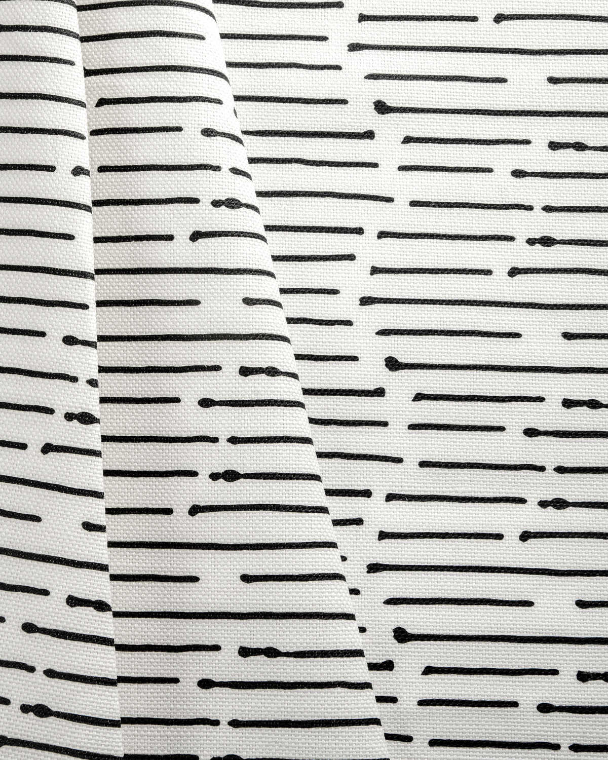 Ink Stripe - Black/Oyster - CAROLINE CECIL TEXTILES Fabric