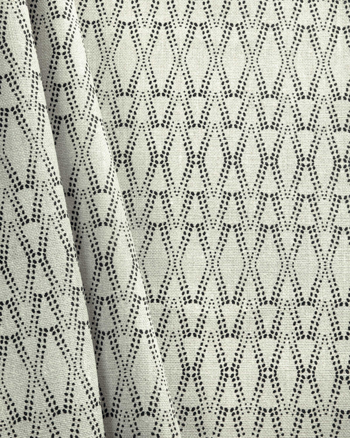 Ketut - Black/Natural - CAROLINE CECIL TEXTILES Fabric