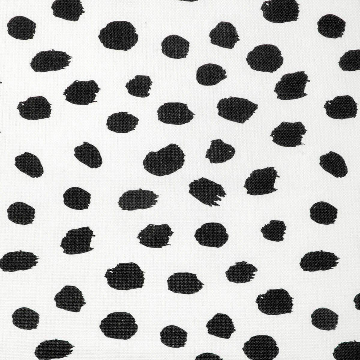 Paint Dot - Black/Oyster - CAROLINE CECIL TEXTILES Fabric