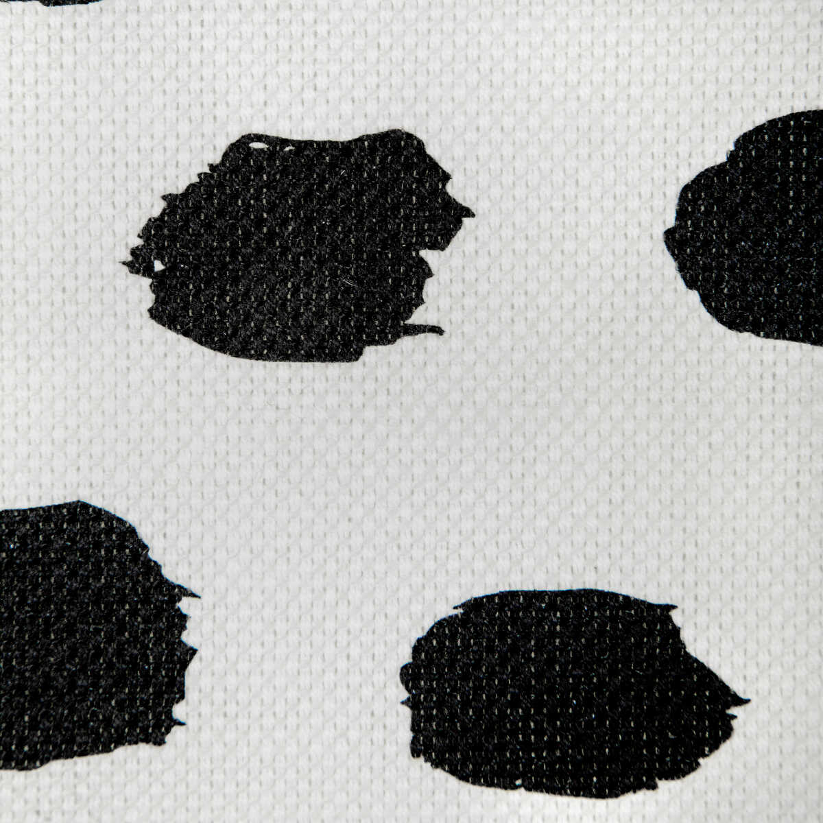 Paint Dot - Black/Oyster - CAROLINE CECIL TEXTILES Fabric