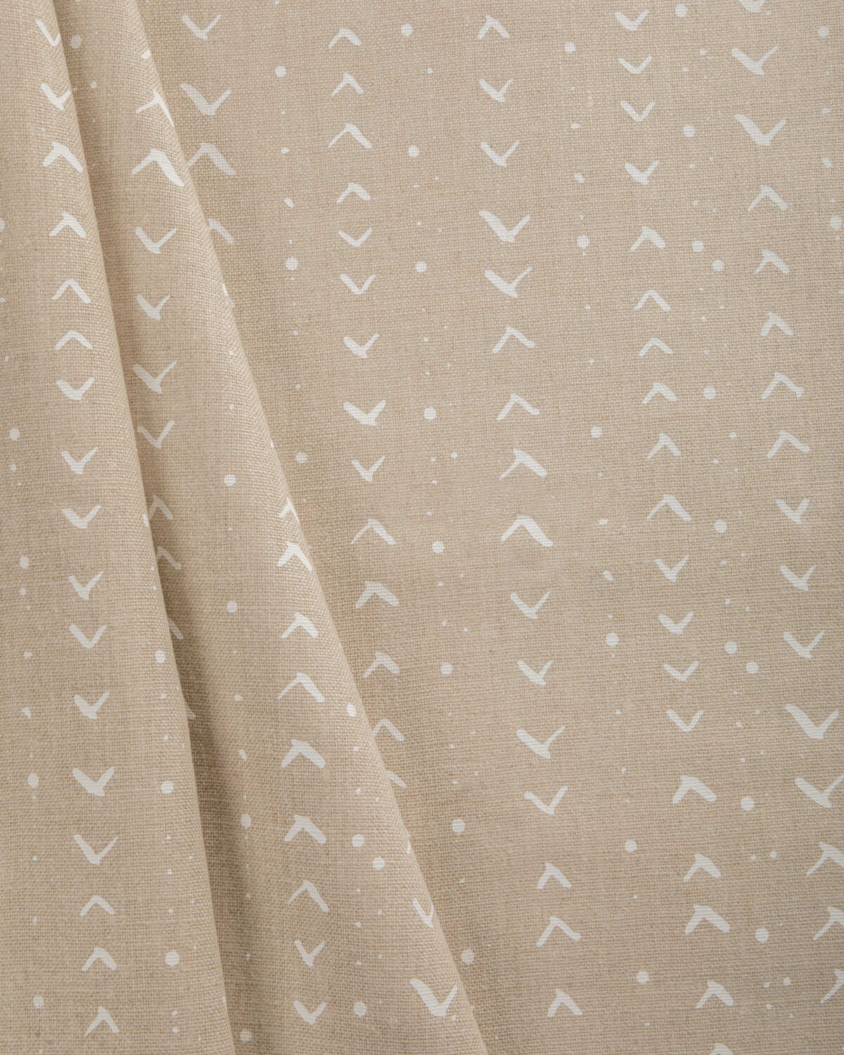 Titik - White/Natural - CAROLINE CECIL TEXTILES Fabric