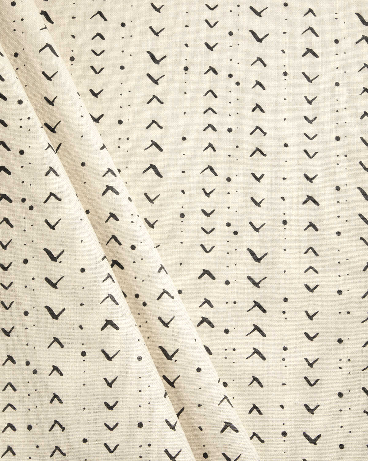 Titik - Black/Natural - CAROLINE CECIL TEXTILES Fabric