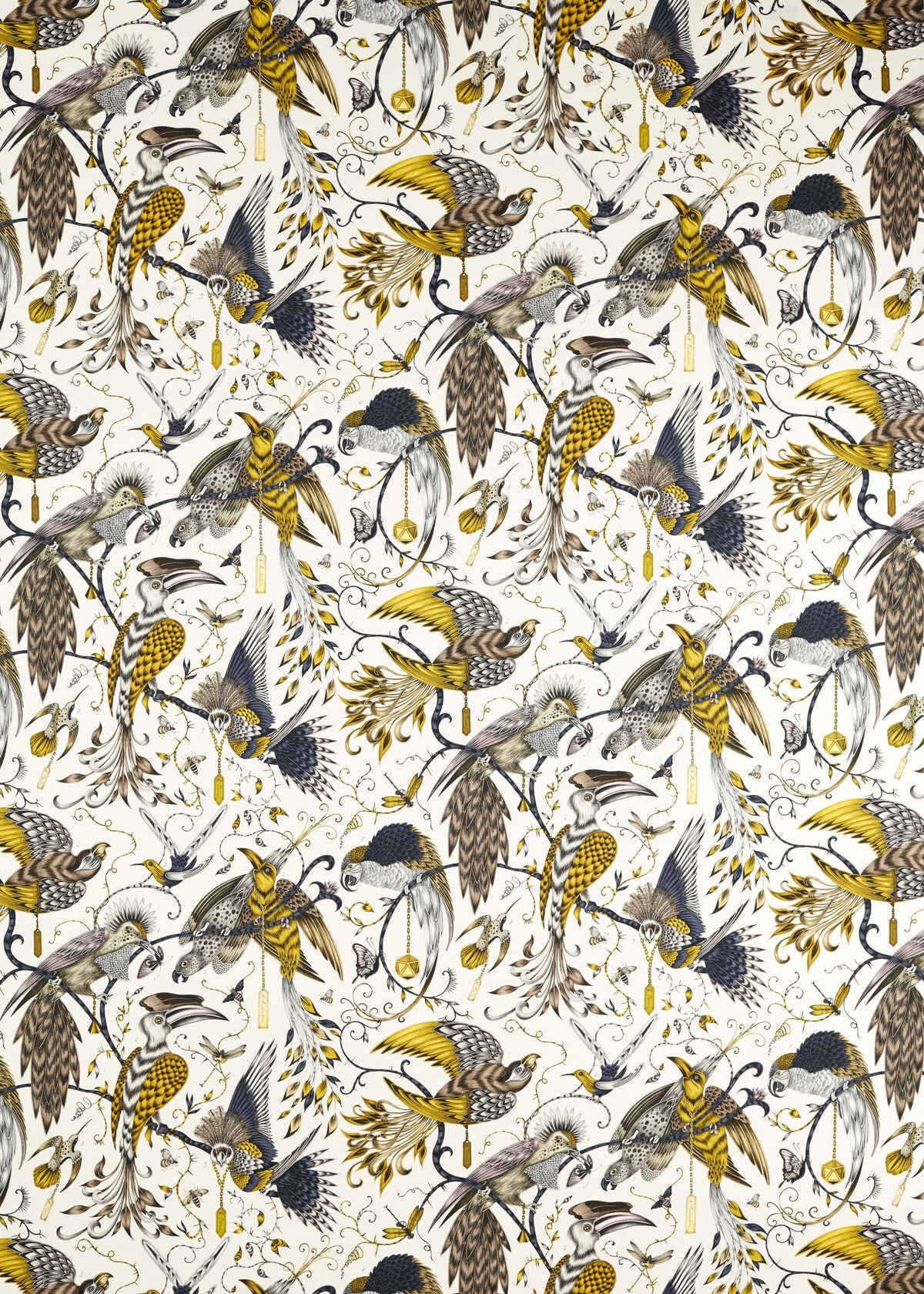 Audobon - Gold - Clarke And Clarke Fabric
